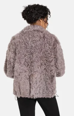 Lambskin Jackets<WERNER CHRIST Agathe: Blouson-Style Short Jacket French Gray