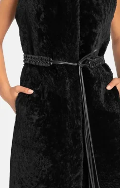 Lambskin Jackets<WERNER CHRIST Aisha: Reversible Waistcoat With Belt Black