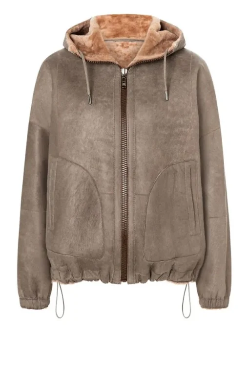 Lambskin Jackets<WERNER CHRIST Augusta: Oversized Blouson Dusty Rose