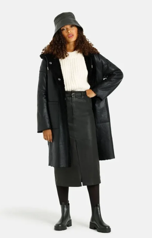 Lambskin Jackets<WERNER CHRIST Aya: Casual, Comfortable Parka Style Schwarz