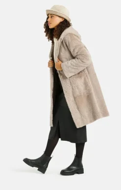 Lambskin Jackets<WERNER CHRIST Aya: Casual, Comfortable Parka Style Stone