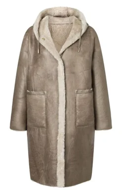 Lambskin Jackets<WERNER CHRIST Aya: Casual, Comfortable Parka Style Stone