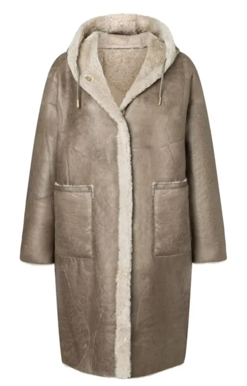 Lambskin Jackets<WERNER CHRIST Aya: Casual, Comfortable Parka Style Stone