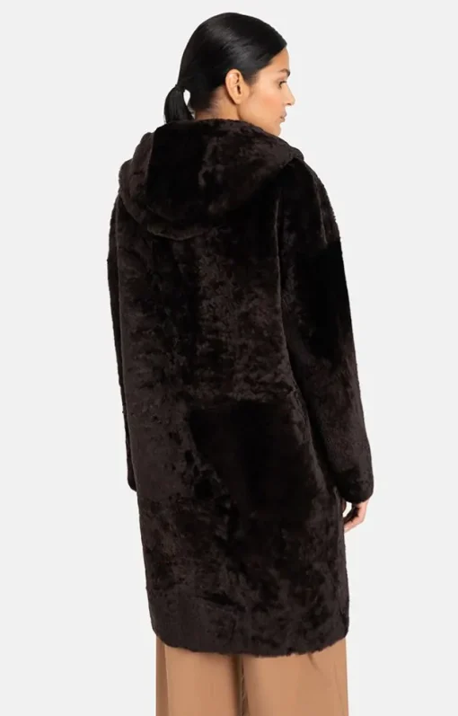 Lambskin Jackets<WERNER CHRIST Aya: Casual, Comfortable Parka Style Chocolate