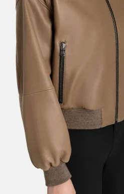Leather Jackets<WERNER CHRIST Babsi: College Blouson With Deep Set Sleeves Tobacco