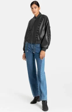 Leather Jackets<WERNER CHRIST Bailey: Leather Blouson In College Style Black