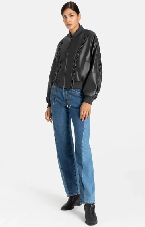 Leather Jackets<WERNER CHRIST Bailey: Leather Blouson In College Style Black
