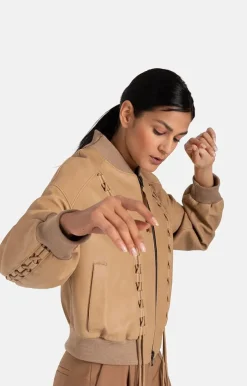 Leather Jackets<WERNER CHRIST Bailey: Leather Blouson In College Style Natur