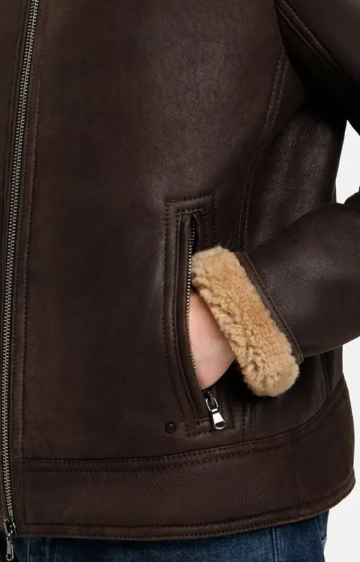 Lambskin Jackets<WERNER CHRIST Basti: Lambskin Jacket In Bomber Style Chocolate