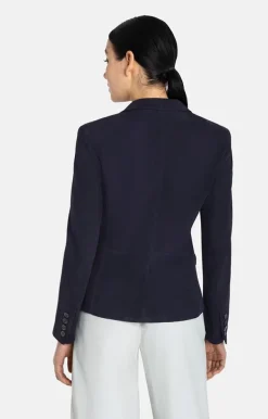 Leather Jackets<WERNER CHRIST Beata: Blazer With Signature Buttons Navy
