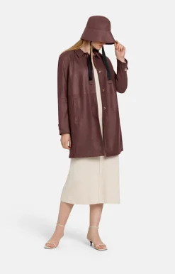 Leather Jackets<WERNER CHRIST Belinda: Light Short Coat Bordeaux