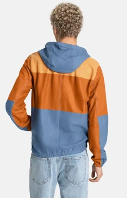 Leather Jackets<WERNER CHRIST Bene K: Hooded Jacket With Colour Blocking Jeans Blue