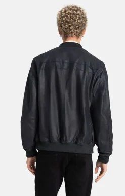 Leather Jackets<WERNER CHRIST Bono: Sporty Blouson In College Style Navy