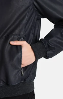 Leather Jackets<WERNER CHRIST Bono: Sporty Blouson In College Style Navy