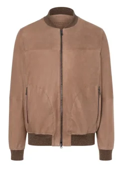 Leather Jackets<WERNER CHRIST Bono: Sporty Blouson In College Style Mocha