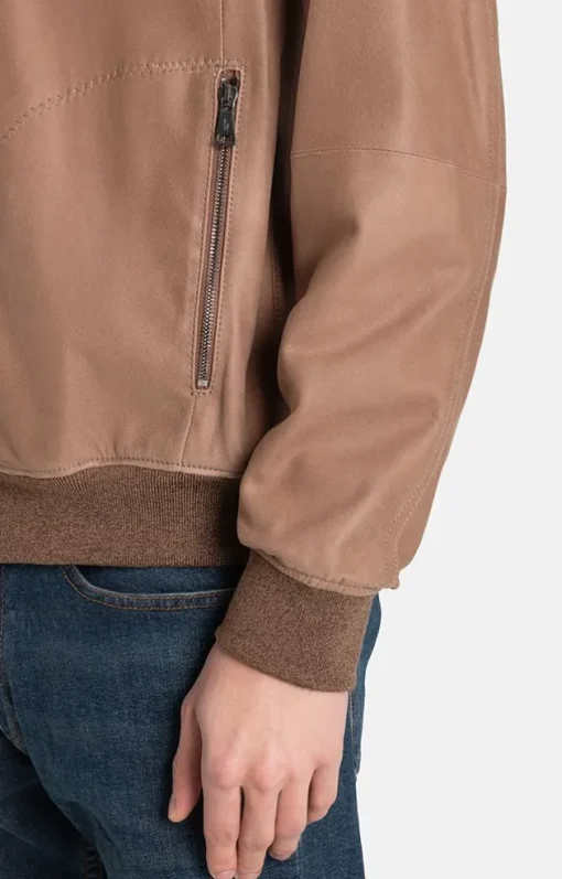 Leather Jackets<WERNER CHRIST Bono: Sporty Blouson In College Style Mocha