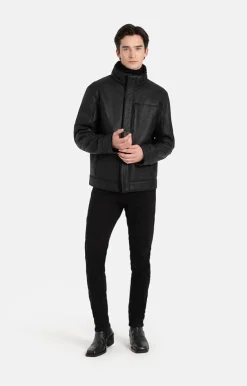 Lambskin Jackets<WERNER CHRIST Brad: Jacket With Metal Details Black