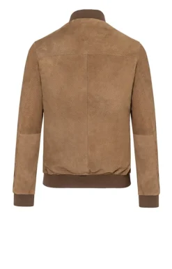 Leather Jackets<WERNER CHRIST Byb Reg P81: Classic Blouson In College Style Tobacco