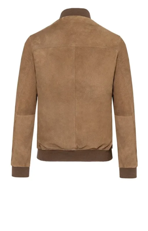 Leather Jackets<WERNER CHRIST Byb Reg P81: Classic Blouson In College Style Tobacco