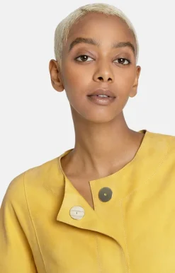 Leather Jackets<WERNER CHRIST Camilla: Lightweight Coat With Narrow Belt Citrus