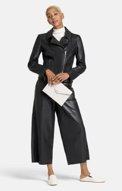 Leather Jackets<WERNER CHRIST Carina: Typical Biker Jacket With A Sporty Lo Black