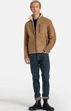Lambskin Jackets<WERNER CHRIST Damon: Jacket With Metal Details Teddy