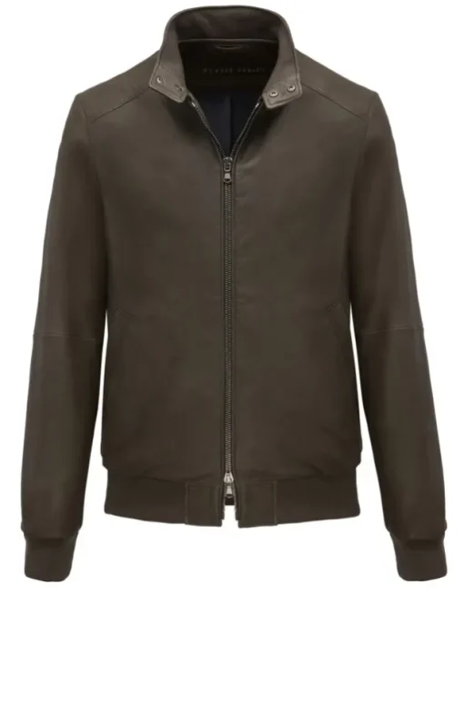 Leather Jackets<WERNER CHRIST Dany Cw: Classic Bomber Crafted In Lamb Nappa Utility Green