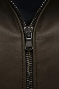 Leather Jackets<WERNER CHRIST Dany Cw: Classic Bomber Crafted In Lamb Nappa Utility Green