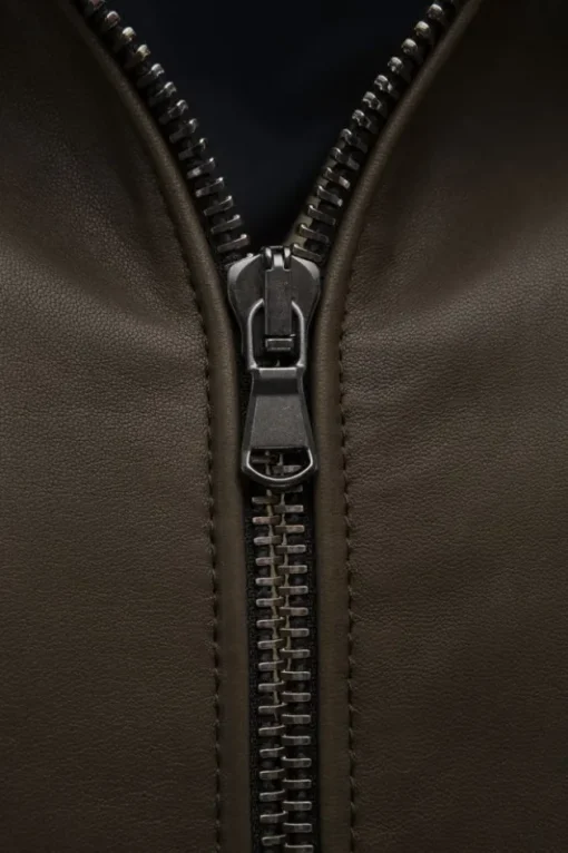 Leather Jackets<WERNER CHRIST Dany Cw: Classic Bomber Crafted In Lamb Nappa Utility Green