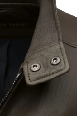 Leather Jackets<WERNER CHRIST Dany Cw: Classic Bomber Crafted In Lamb Nappa Utility Green