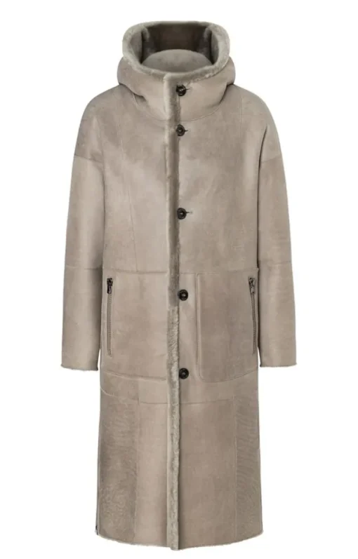 Lambskin Jackets<WERNER CHRIST Darleen: Lightweight Coat In Midi Length French Gray