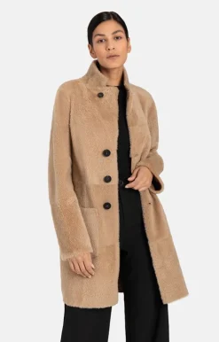 Lambskin Jackets<WERNER CHRIST Dunja Cw: Reversible Coat In A Blazer Style Natur