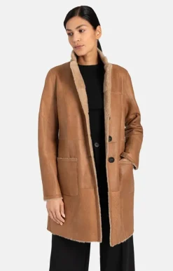 Lambskin Jackets<WERNER CHRIST Dunja Cw: Reversible Coat In A Blazer Style Natur