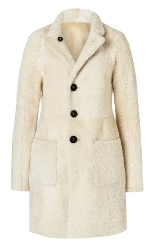 Lambskin Jackets<WERNER CHRIST Dunja Cw: Reversible Coat In A Blazer Style Creme