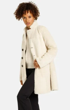 Lambskin Jackets<WERNER CHRIST Dunja Cw: Reversible Coat In A Blazer Style Creme