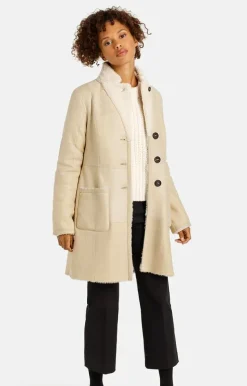 Lambskin Jackets<WERNER CHRIST Dunja Cw: Reversible Coat In A Blazer Style Creme