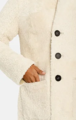Lambskin Jackets<WERNER CHRIST Dunja Cw: Reversible Coat In A Blazer Style Creme