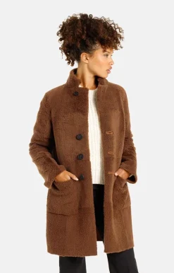 Lambskin Jackets<WERNER CHRIST Dunja Cw: Reversible Coat In A Blazer Style Cognac