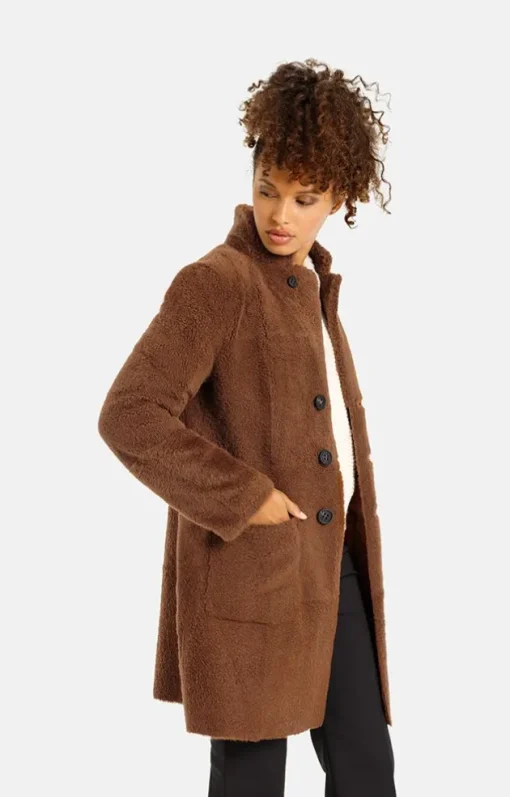 Lambskin Jackets<WERNER CHRIST Dunja Cw: Reversible Coat In A Blazer Style Cognac