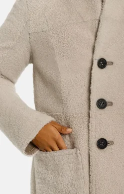 Lambskin Jackets<WERNER CHRIST Dunja Cw: Reversible Coat In A Blazer Style Greige