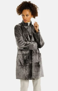 Lambskin Jackets<WERNER CHRIST Dunja Cw: Reversible Coat In A Blazer Style Darkbrown