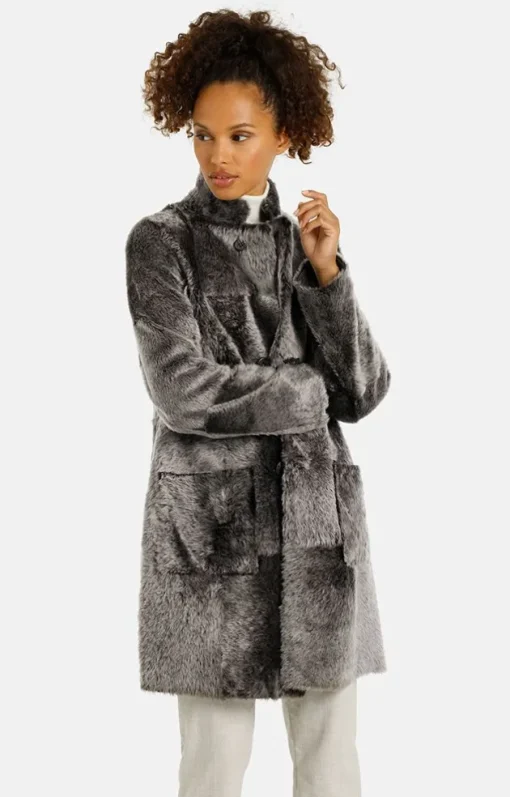 Lambskin Jackets<WERNER CHRIST Dunja Cw: Reversible Coat In A Blazer Style Darkbrown