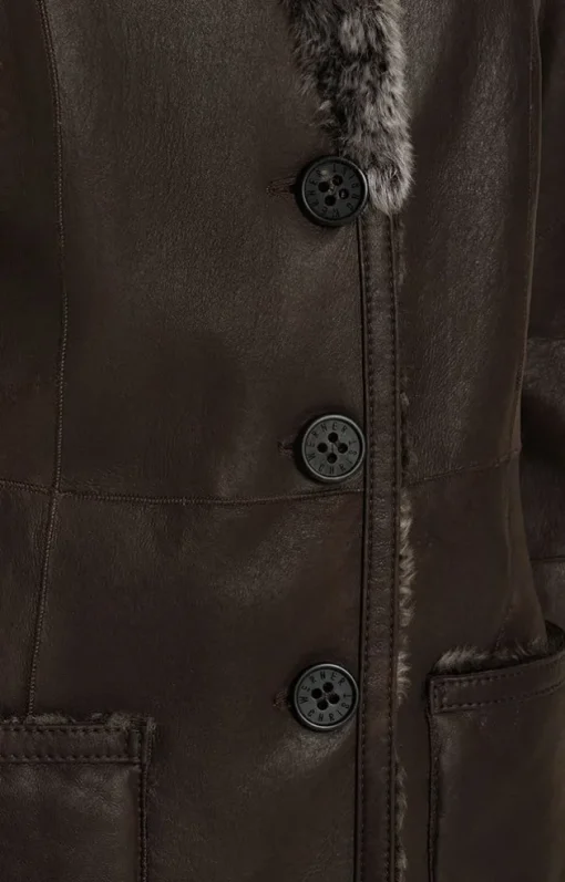 Lambskin Jackets<WERNER CHRIST Dunja Cw: Reversible Coat In A Blazer Style Darkbrown