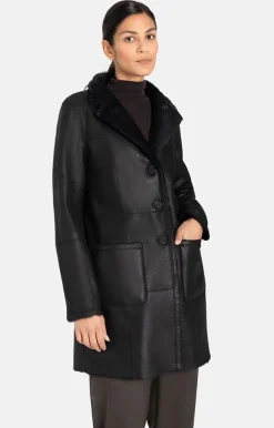 Lambskin Jackets<WERNER CHRIST Dunja Cw: Reversible Coat In A Blazer Style Black