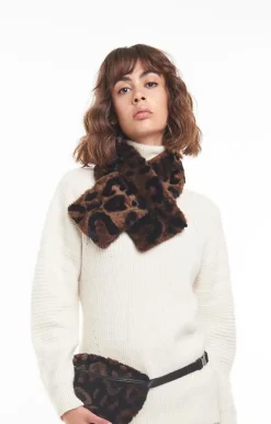 Accessoires<WERNER CHRIST Furtastic Scarf Leo Dark Brown