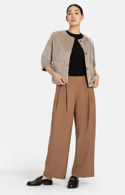 Leather Jackets<WERNER CHRIST Gitta: Reversible Jacket With Reduced-Length Stone