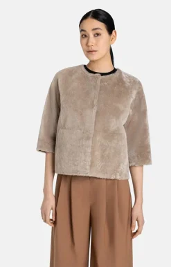 Leather Jackets<WERNER CHRIST Gitta: Reversible Jacket With Reduced-Length Stone