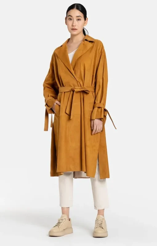 Leather Jackets<WERNER CHRIST Ilona: Oversized Coat Reinterpreted Cognac