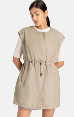Leather Jackets<WERNER CHRIST Iris: Quilted Waistcoat With Waistband Stone