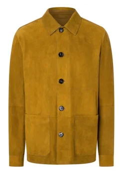 Leather Jackets<WERNER CHRIST Jannis: Light Overshirt With Details Ocker